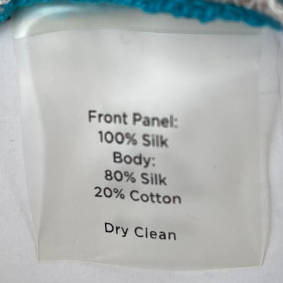 NWT Talbots Cardigan Sweater Silk Top Floral Long Sleeve Medium Petite - Picture 4 of 8